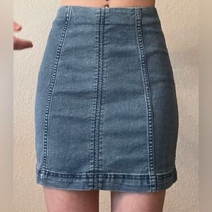 Free People Colorblock Mini Skirt